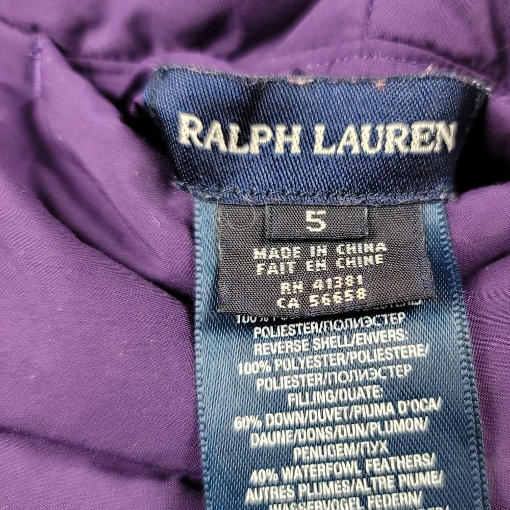 Ralph Lauren Down Reversible Puffer Vest Size 5 - Picture 11 of 15